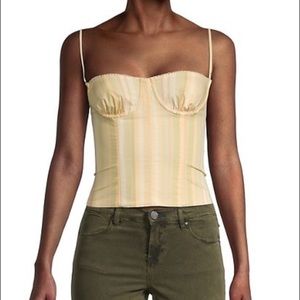 Danielle Bernstein UNDERWIRE CHEVRON STRIPE CORSET